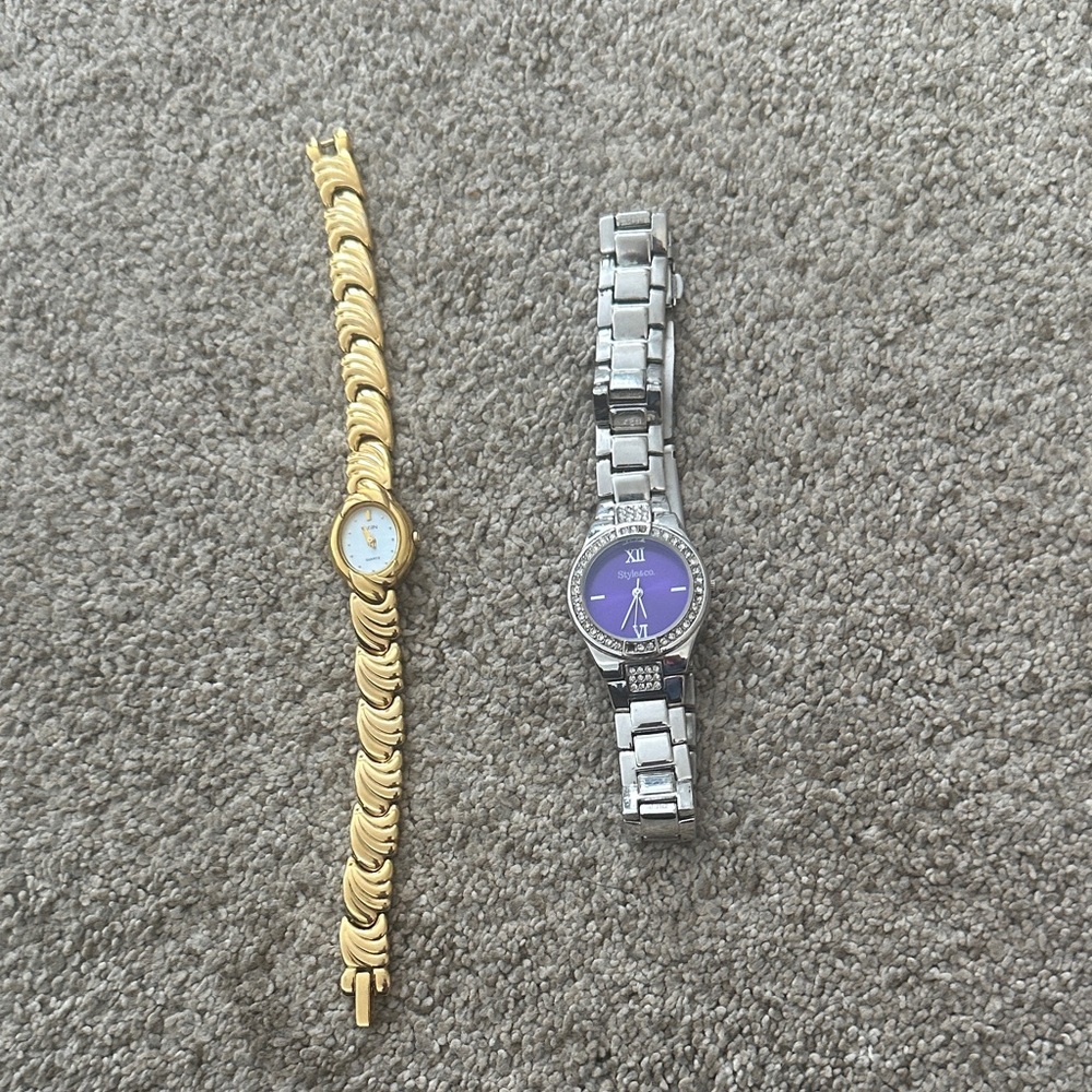 Gold and Silver Watches Set Needs Battery